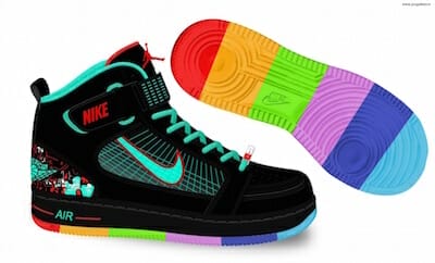 Rainbow Nike Air Jordan Shoes