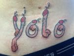 worst tattoo ever yolo penis balls