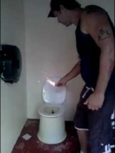 flushing a cherry bomb down the toilet