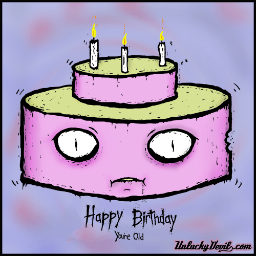 Evil birthday cake