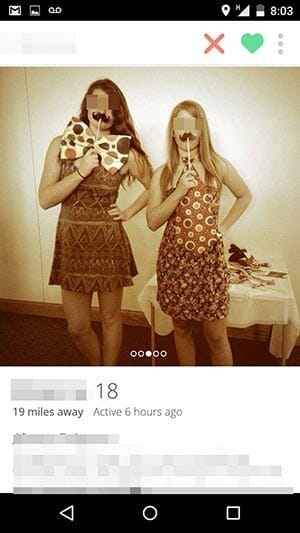 Tinder basic bitch with mustache