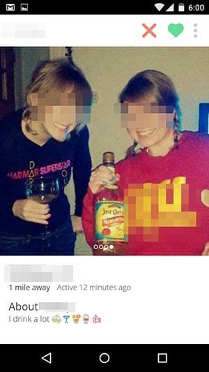 tinder alcoholic