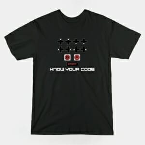 NES Nintendo Konami Code T Shirt