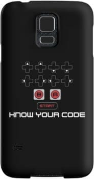 Nintendo NES Konami Code Nerdy Gamer Cell Phone Case