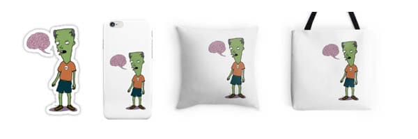 Zombie Guy With Brains Product Gallery