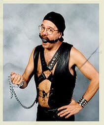 gay leather daddy with ball gag