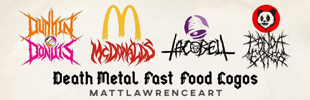 Death Metal Fast Food Logos