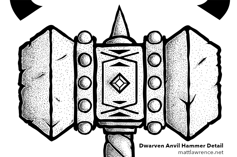 Dwarven Anvil Hammer Detail